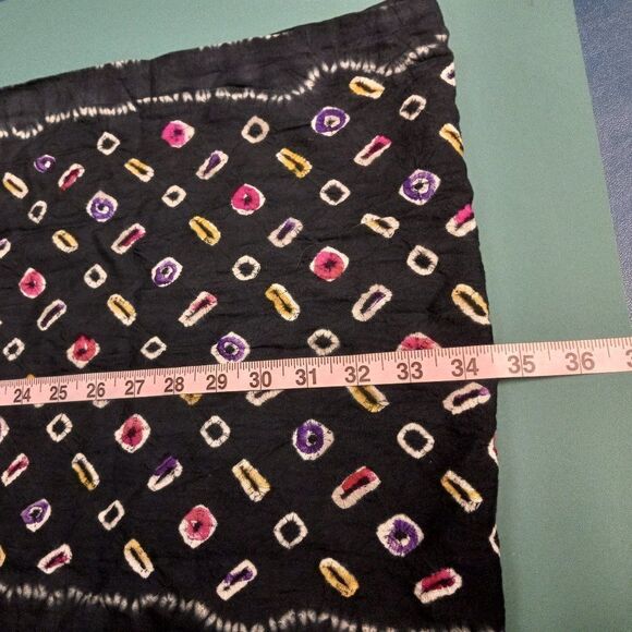 Gypsy Pier1 Handmade Tie-dyed Look Rayon Fringe on each end Scarf Countrycore - Picture 3 of 5